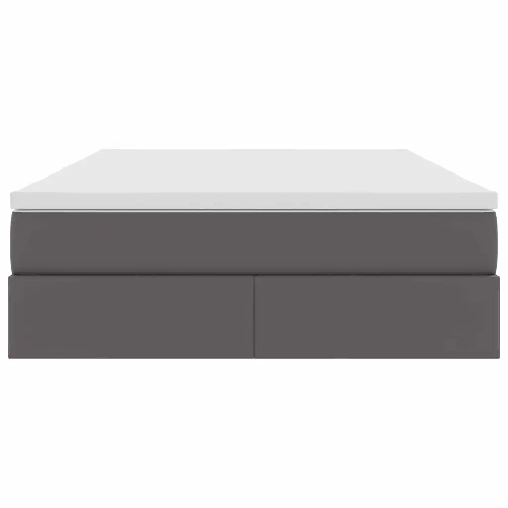 Letto con contenitore e materasso Grigio 140 x 200 cm 3370168