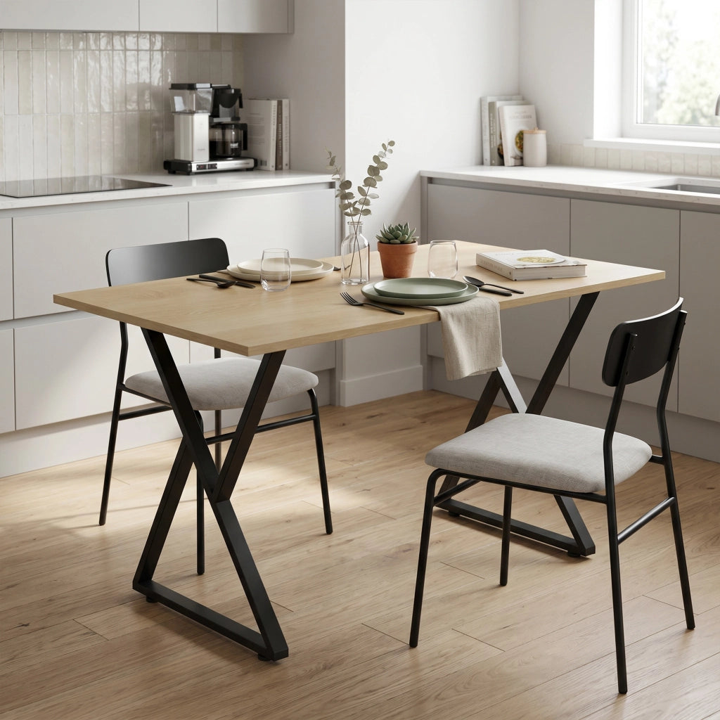 Tavolo ¨C Minimal ¨C Nero Acciaio 60x72