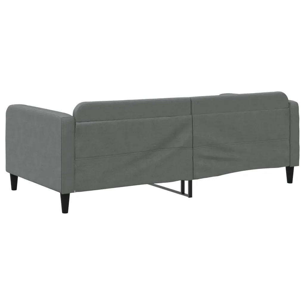 Letto da Giorno Grigio Scuro 100x190 cm in Tessuto 354049