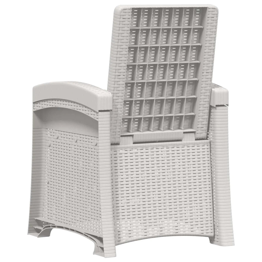 Sedia da giardino reclinabile effetto rattan 8012011