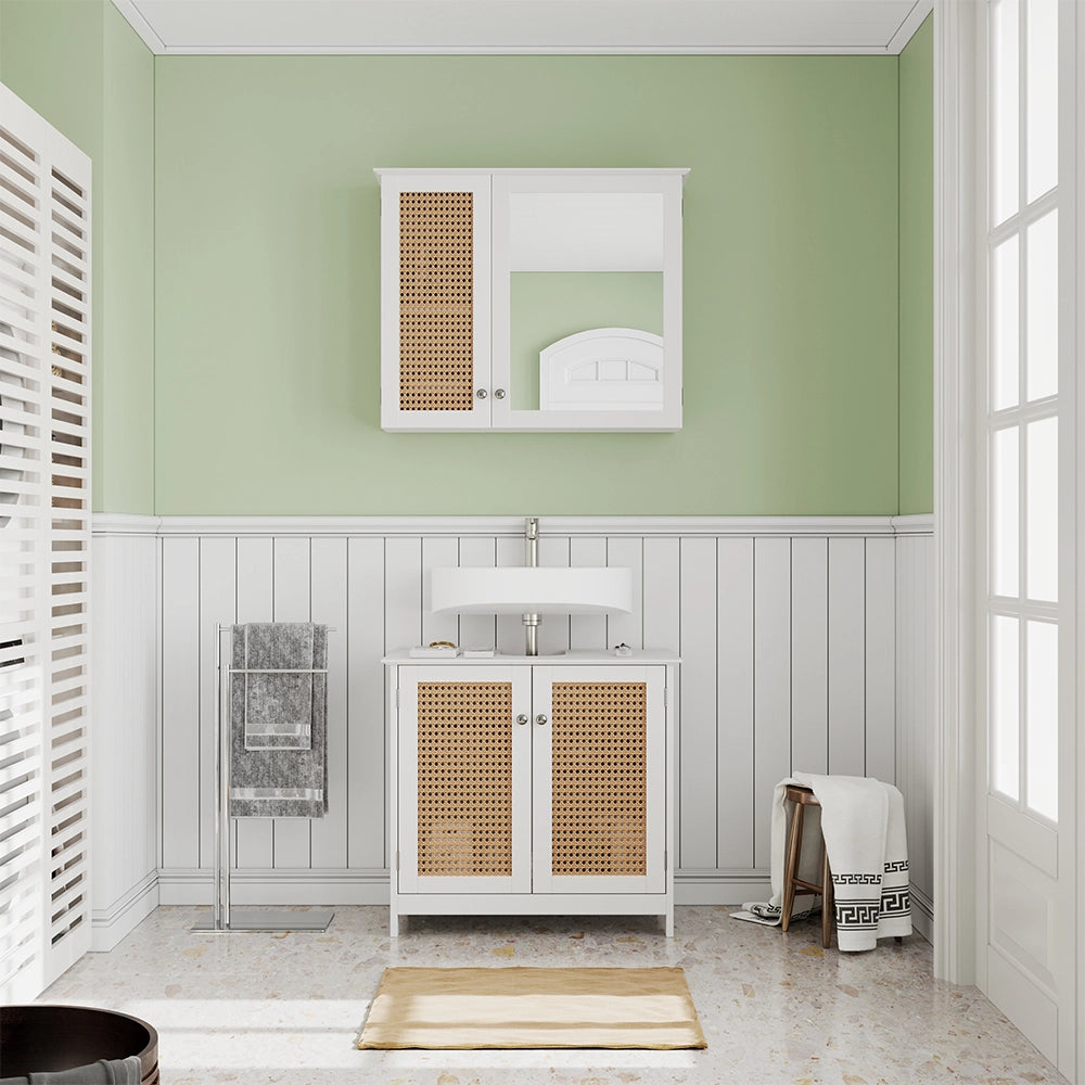 Vicco Set di mobili da bagno Bianco 2 parti