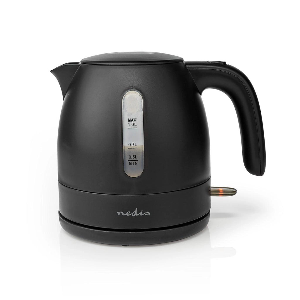 Bollitore elettrico rotante a 360 gradi da 1 litro con controller Strix Nero Nedis