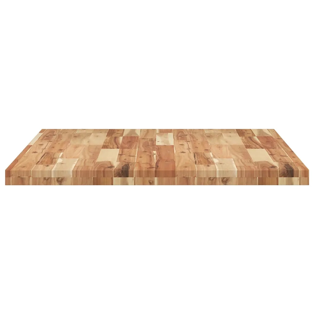 Piano Tavolo Rettangolare 100x80x4cm Legno Massello di Acacia 4008865