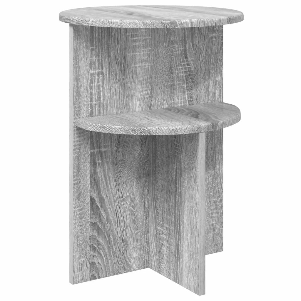 Tavolo laterale con archiviazione Grigio Sonoma Ø 39,5 x 55 cm 8001025