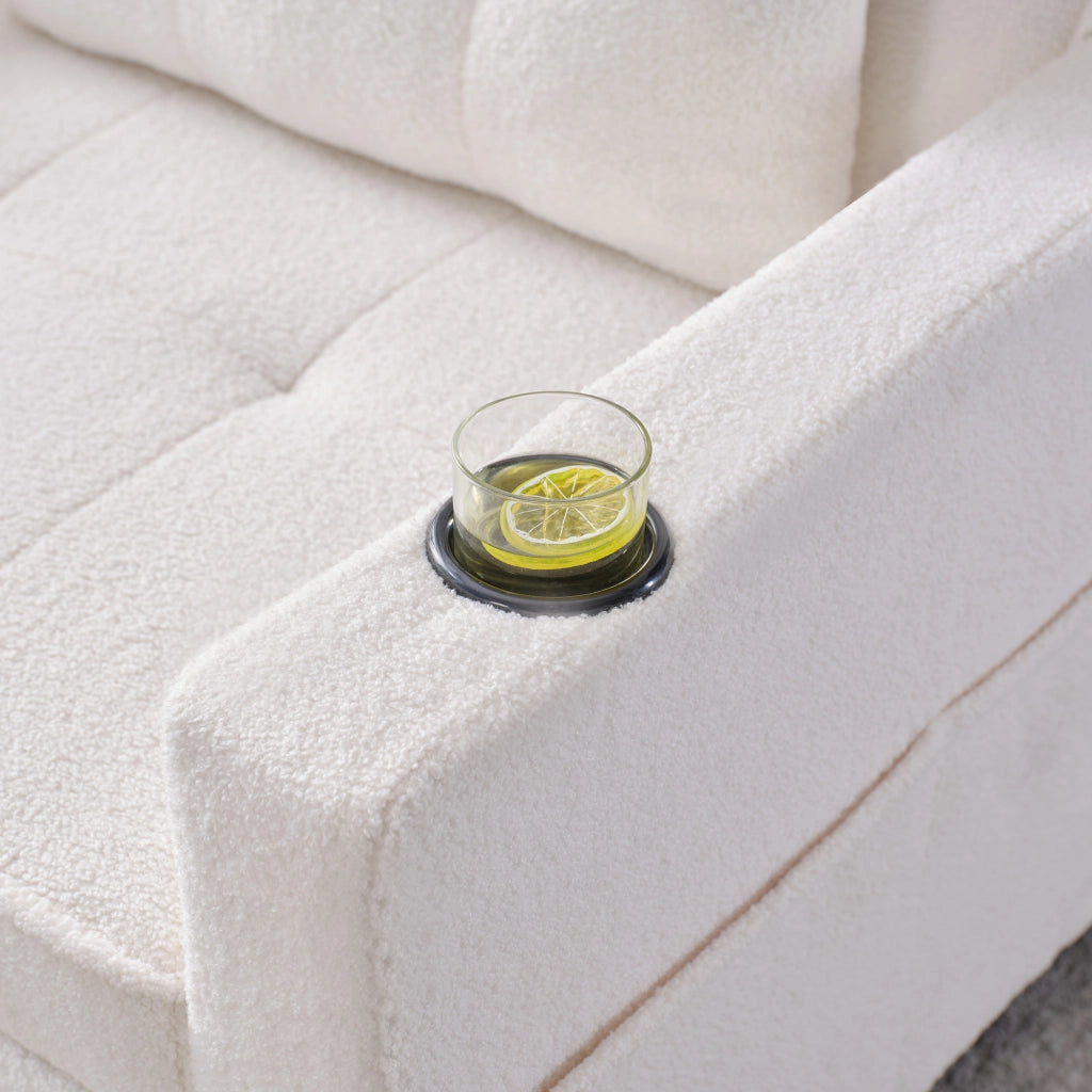 Divano letto estraibile 3 in 1 - Zephmum- Con porta-bicchieri e USB