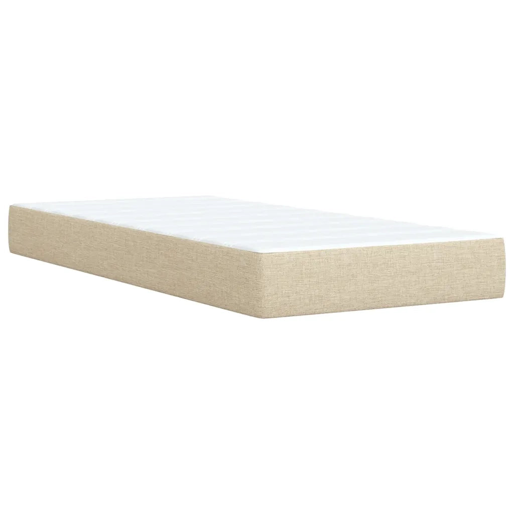 Giroletto a Molle con Materasso Crema 90x200 cm inTessuto 3291161