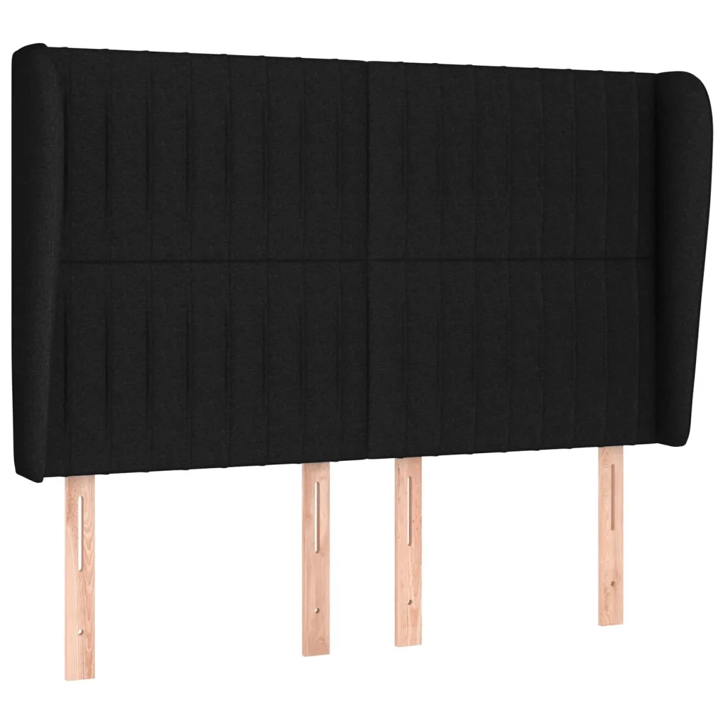 Testiera ad Orecchio Nera 147 x 23 x 118/128 cm in Tessuto 3118194