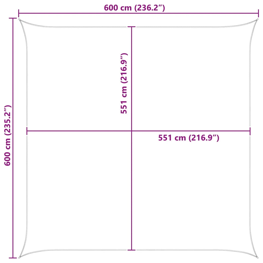 Vela Parasole | Telo Ombra | Vela da ombra solare Arancione e Marrone 6 x 6 m