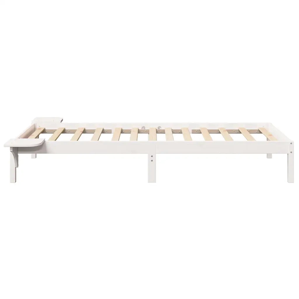 Letto singolo | Letto per adulti | Struttura del letto Bianco 100 x 200 cm Pino massello