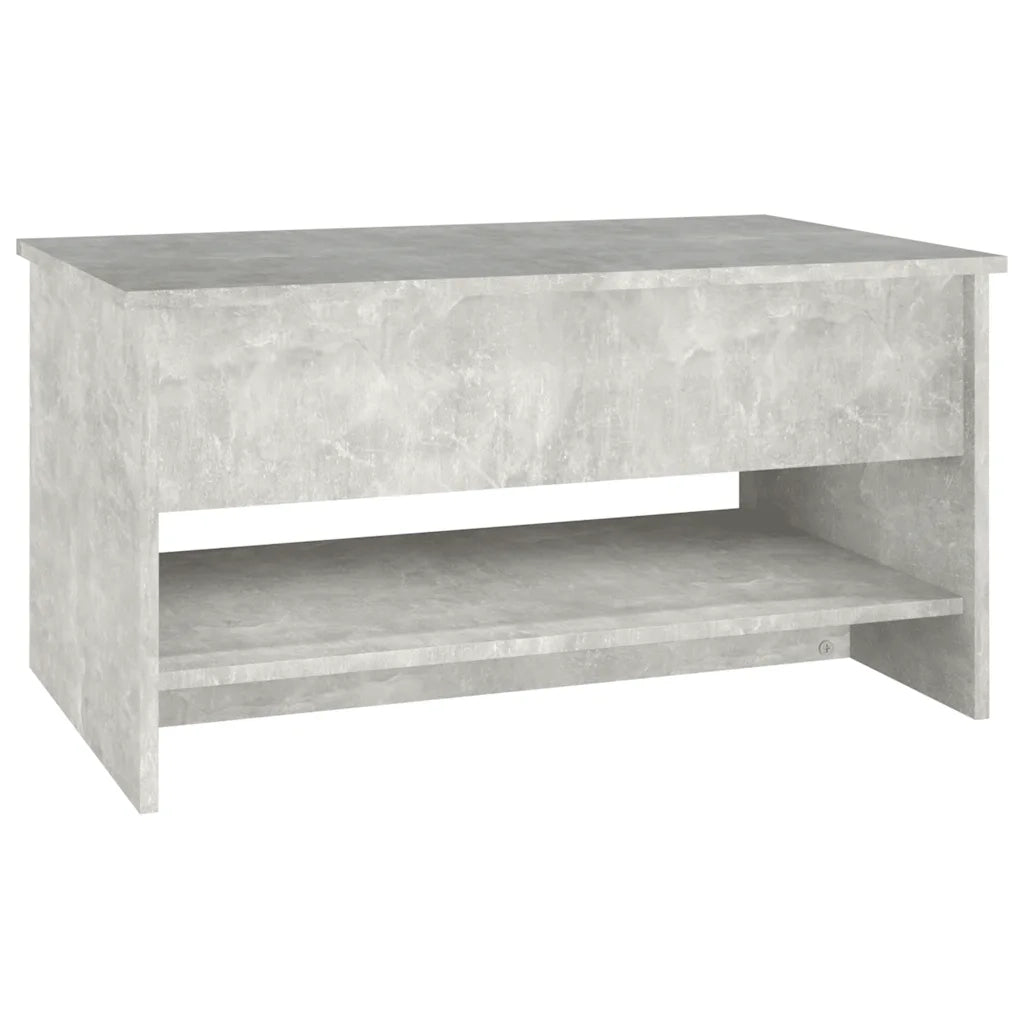 Tavolino da Salotto-Tavolino da soggiorno-Tavolo Grigio Cemento 80x50x40cm Legno Multistrato 854535