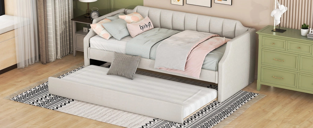 Letto imbottito - Xylo - 90x200 - Beige