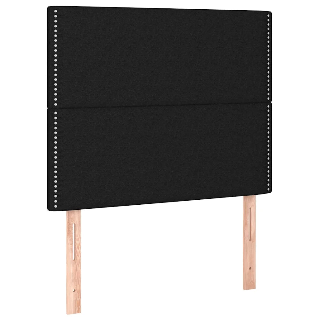 Letto singolo | Letto per adulti | Giroletto senza Materasso Nero 90x200 cm in Tessuto