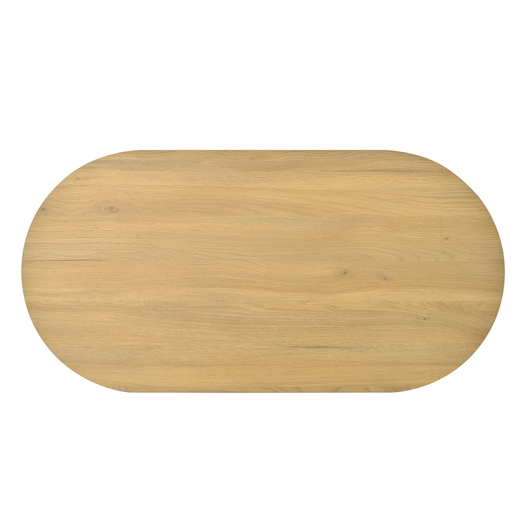 OKWISH Set 2 Mobili da Soggiorno con Tavolino Alzabile e Mobile TV, Vani Contenitivi e Passacavi, MDF Naturale