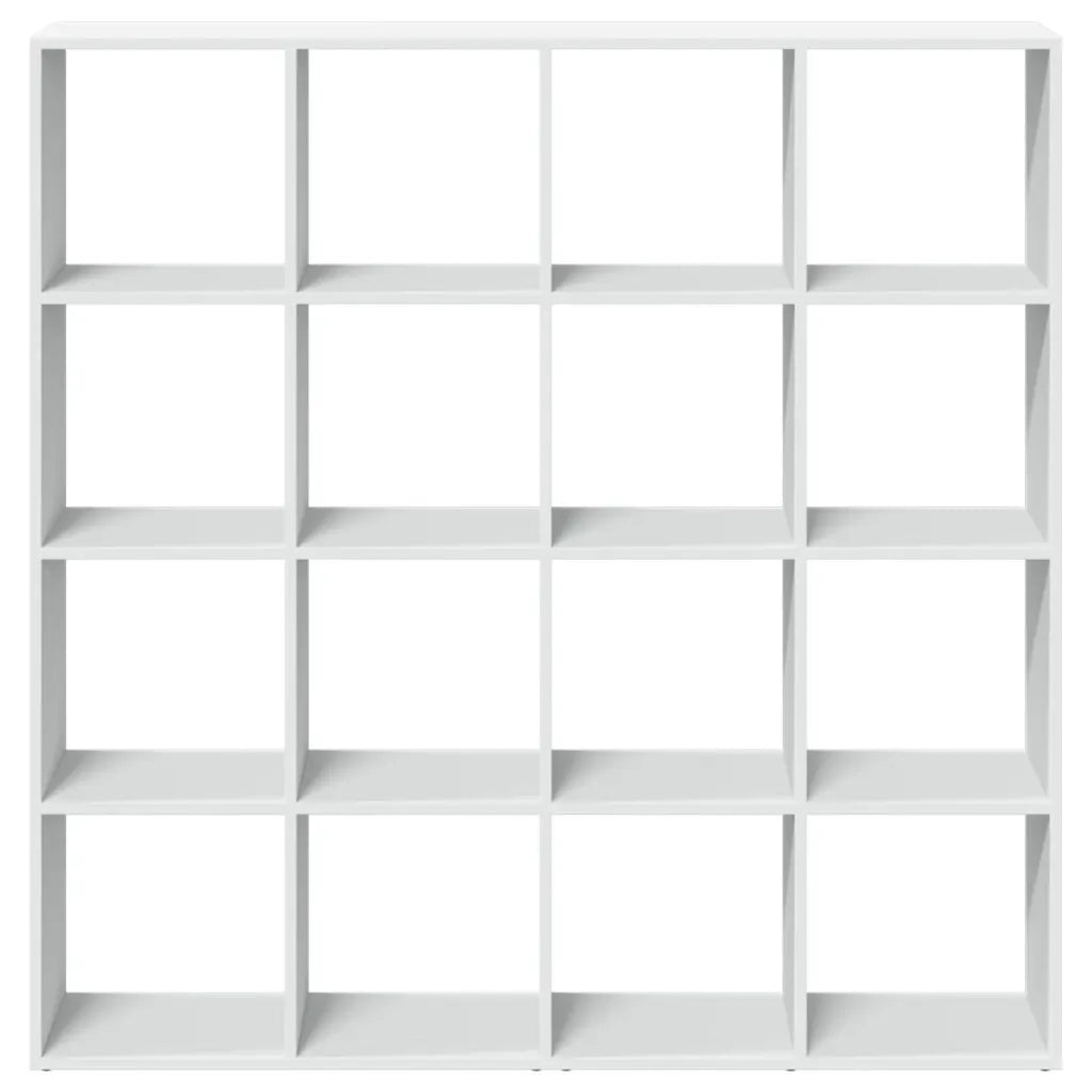 Libreria-Scaffale per Libri-Mobile di Stoccaggio Bianca 137,5x29x137,5 cm in Legno Multistrato