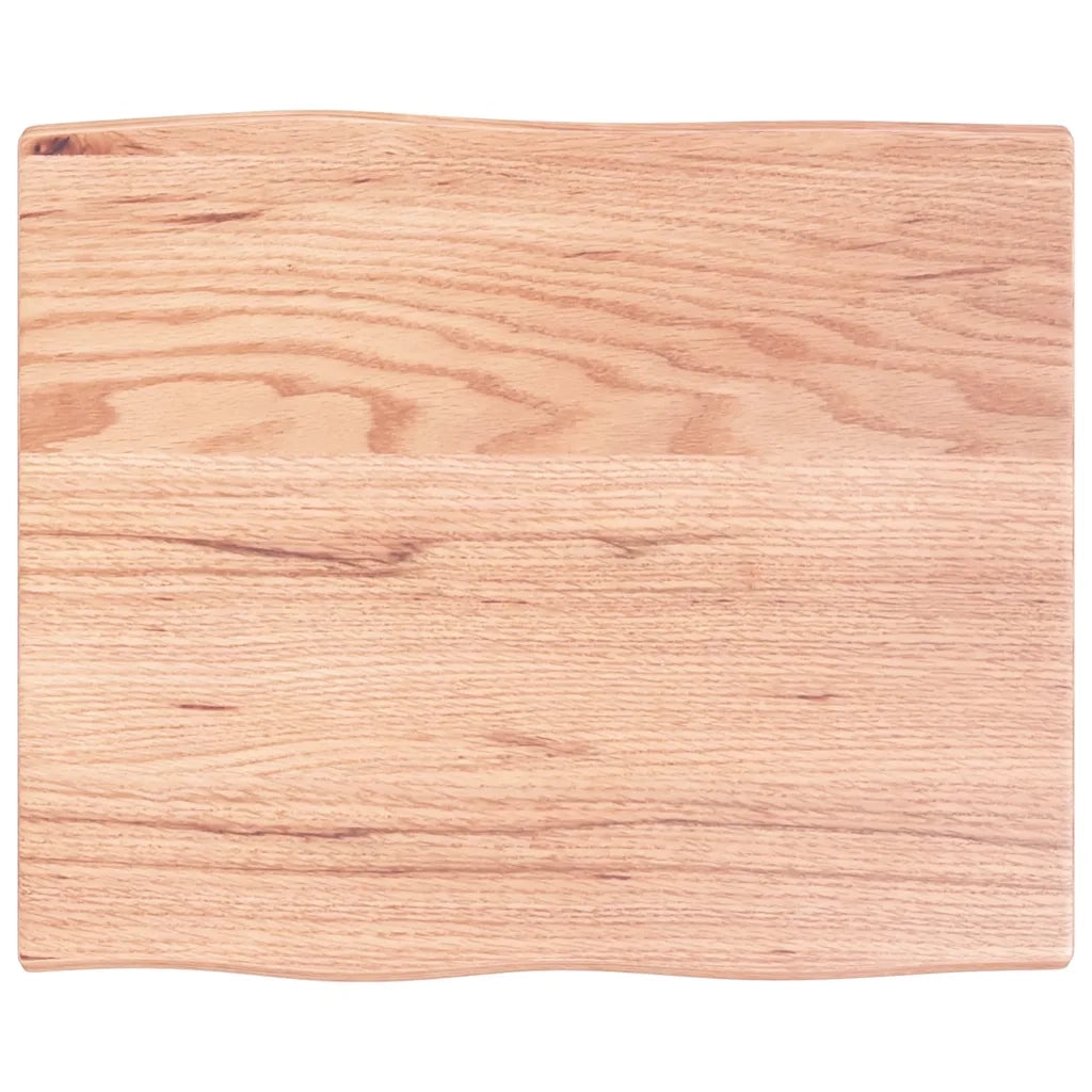 Piano Tavolo | Superficie Tavolo | Piano Scrivania Marrone Chiaro 60x50x2 cm in Rovere Non Trattato