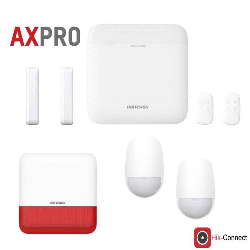 KIT ALLARME ANTIFURTO 64 ZONE ALLARME WIRELESS HIKVISION AX PRO SENZA FILI SIRENA APP