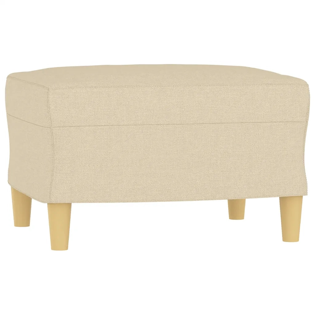 Poggiapiedi Crema 60x50x41 cm in Tessuto 349265