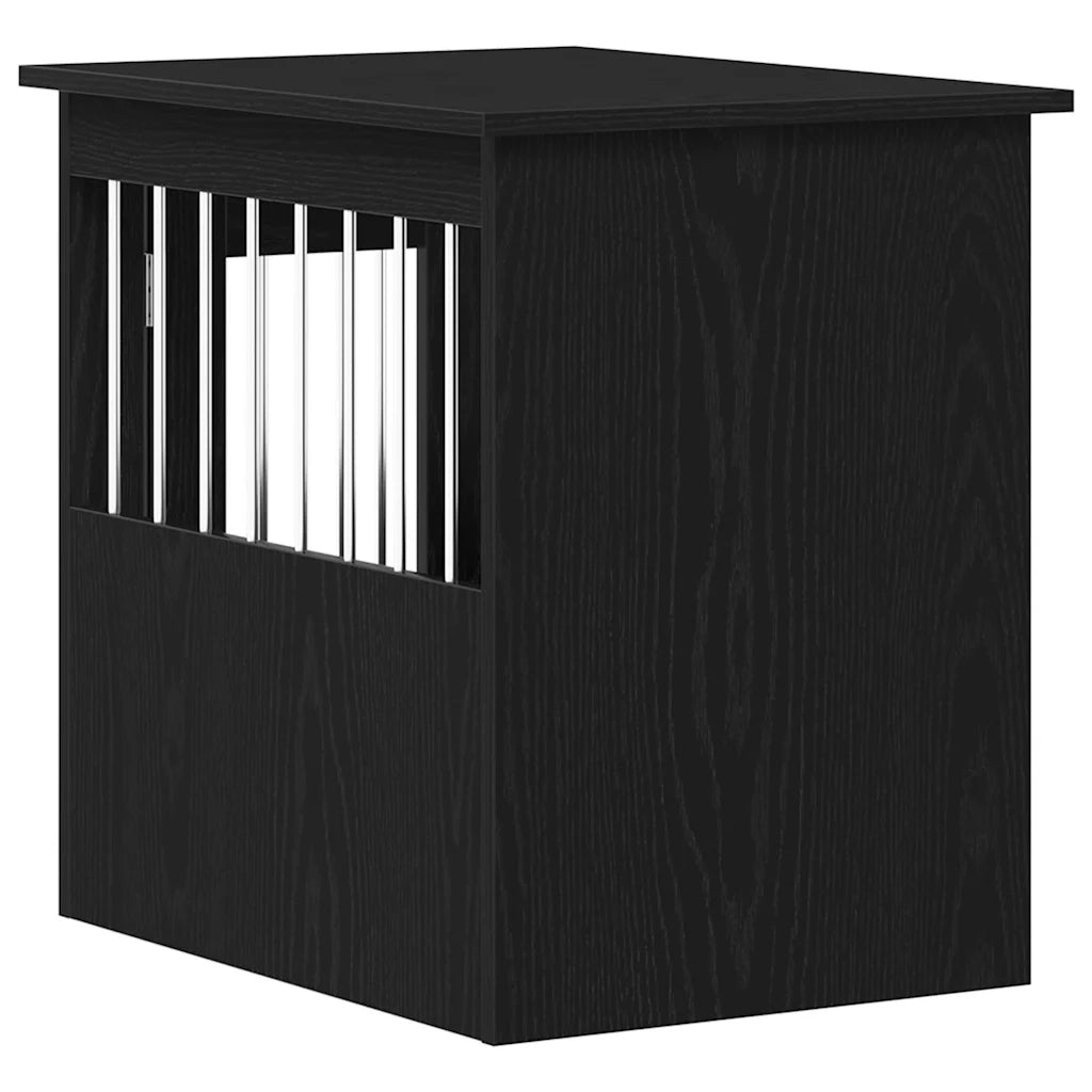 Trasportino per Cani Rovere Nero 45x62x59 cm in Legno Aggregato 862174
