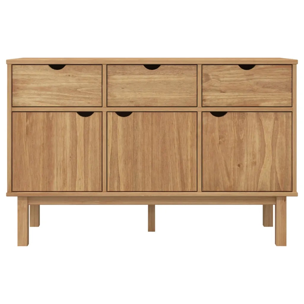 Credenza-Buffet-Armadio da cucina OTTA 114x43x73,5 cm in Legno Massello di Pino