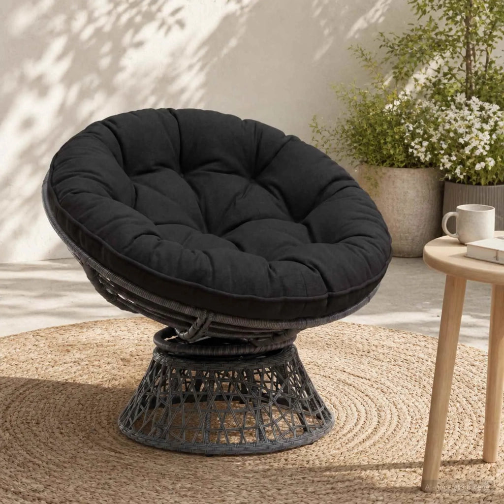 Cuscino per Sedia Appesa VIANEN 100% Poliestere Nero 954029