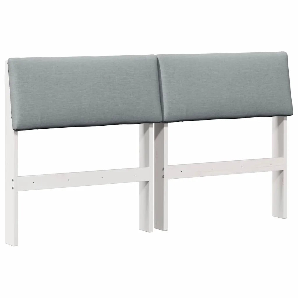 Testiera | Testata imbottita Grigio chiaro 135 cm Pino massello