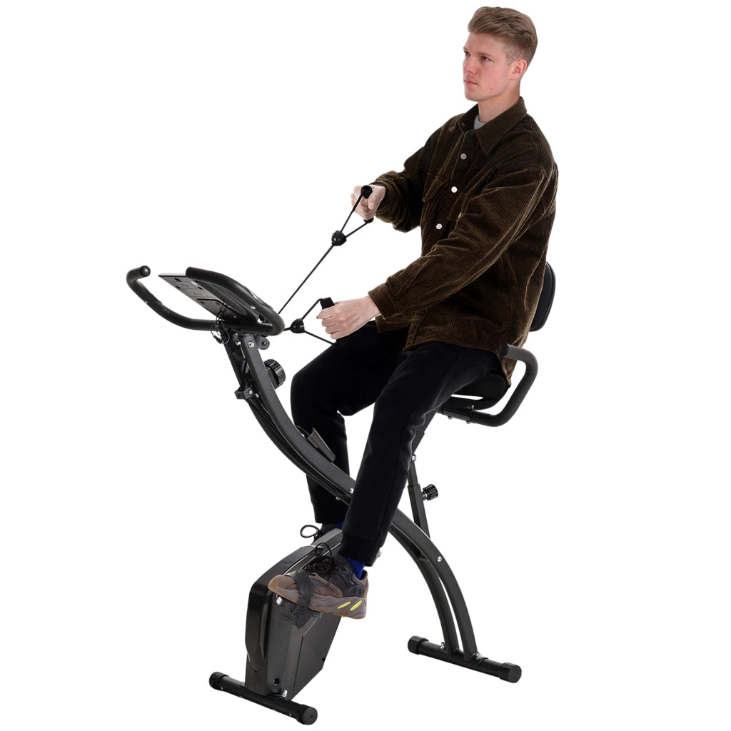 Bicicletta Ellittica 2 in 1 ¨C Minimal ¨C LCD, Pulsossimetro, Regolabile, Pieghevole