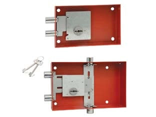 SERRATURA CON CHIAVE A DOPPIA MAPPA PER CASSAFORTE  x mod.800A,801A,801PA  2 pist. lat. 135x105x33    STARK