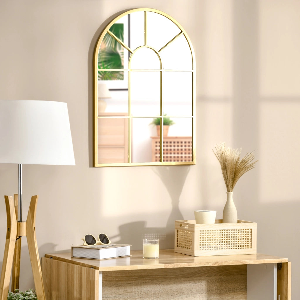 Specchio da parete con cornice metallica ¨C zephmum ¨C oro 70x2x50 cm