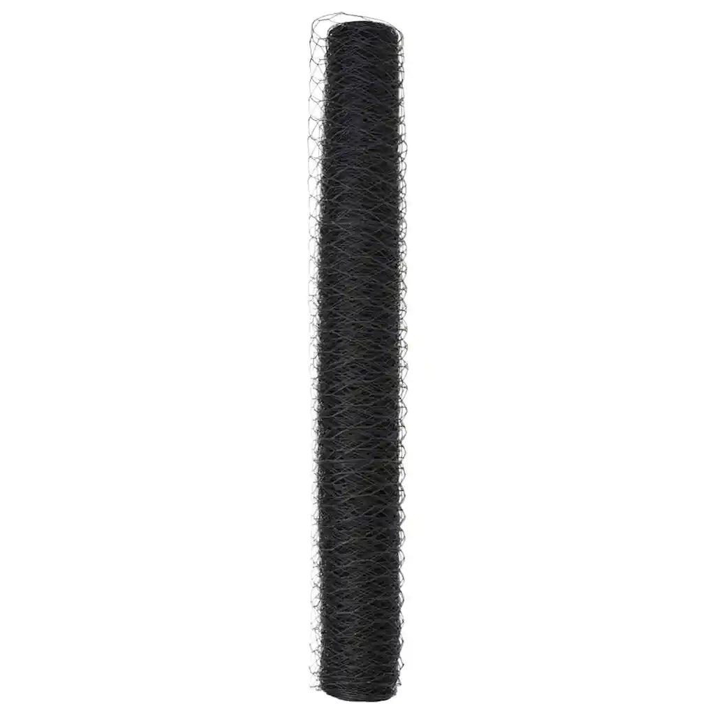 Recinzione da Giardino | Recinzione Esagonale Grigio 1,2 x 50 m PVC