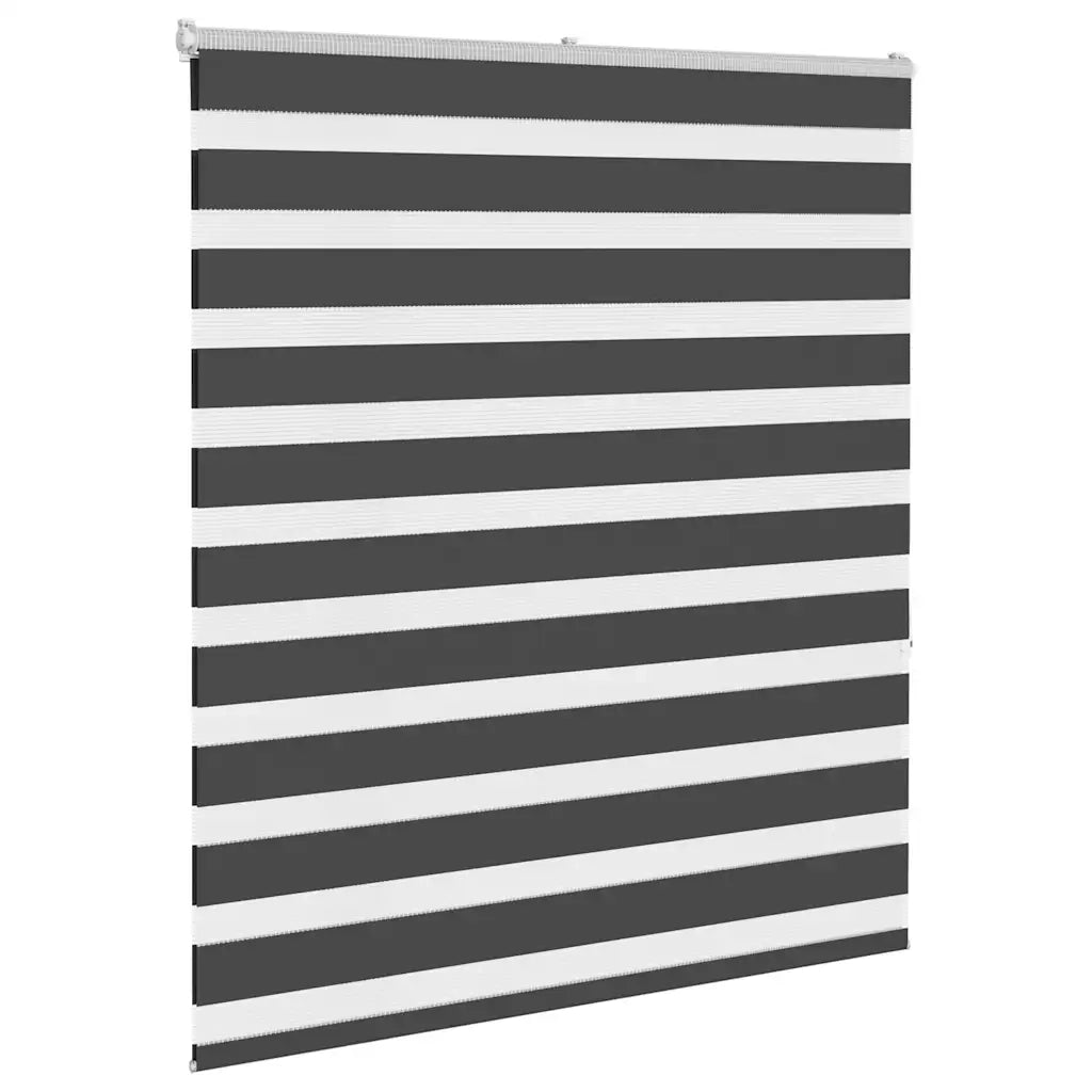 Tenda a rullo | Tenda avvolgibile Zebra Nero Larghezza Tessuto 125,9 cm Poliestere