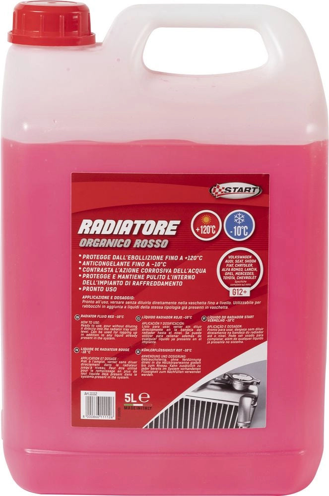 START: Antigelo rosso G12+ 5L Â§ Protezione duratura per circuiti in alluminio e leghe moderne