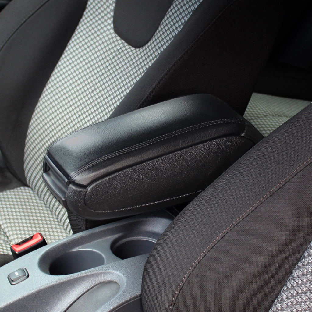 [pro.tec] Bracciolo centrale Opel Astra K - Rivestimento in similpelle nero - con vano portaoggetti