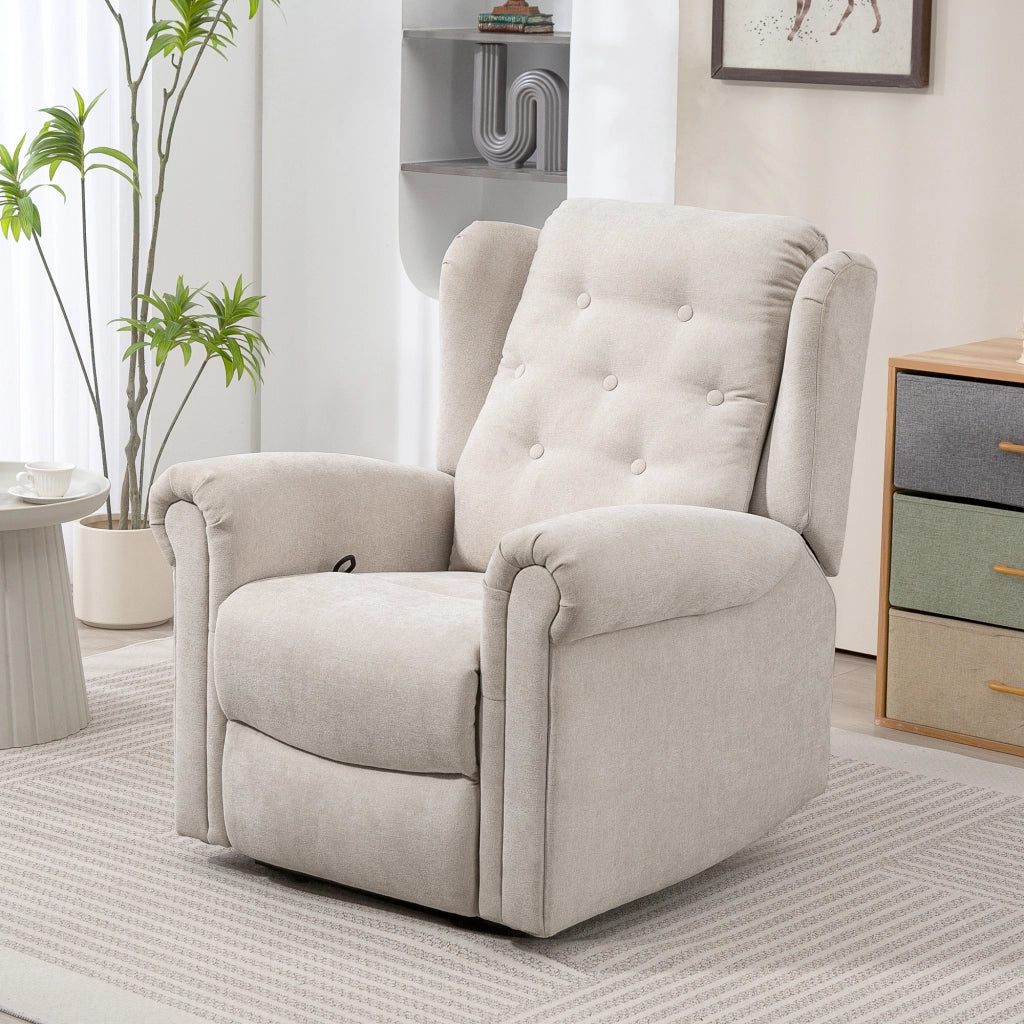 Poltrona relax massaggiante con riscaldamento e poggiapiedi regolabile - Xylo - beige