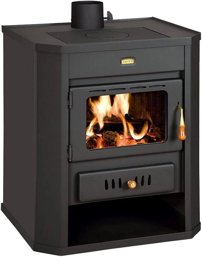 Stufa a legna Prity in acciaio WD 15kW, Log