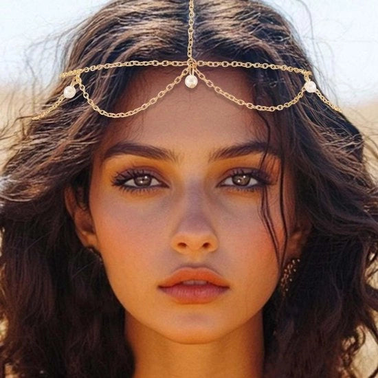 Collier da capo in stile boho per donne e ragazze - Accessorio da capo con dettagli raffinati e stile da statement