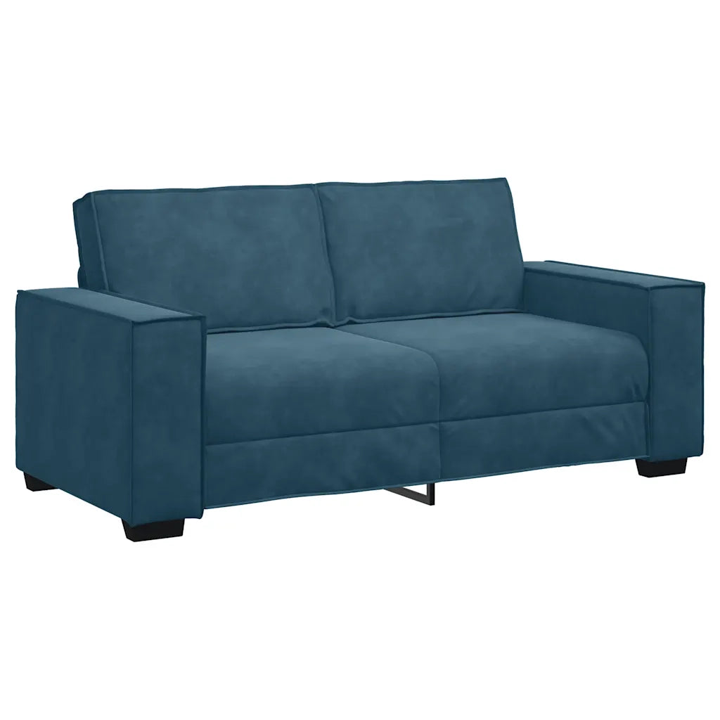 Divano | Divano da soggiorno | Sofa a 2 Posti Blu 180x78x84 cm in Velluto