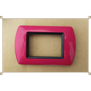 Trade Shop - Placchette Placche In Abs Compatibili Per Master Modo Colorra Placca Copriprese - Fucsia -4 Fori     -