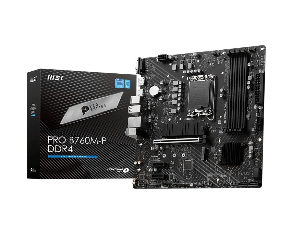Msi pro b760m-p ddr4 scheda madre intel b760 lga 1700 micro atx - 911-7E02-006