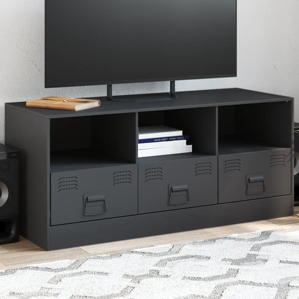 Mobile TV | Armadietto TV | Mobile Porta TV Antracite 99x39x44 cm in Acciaio