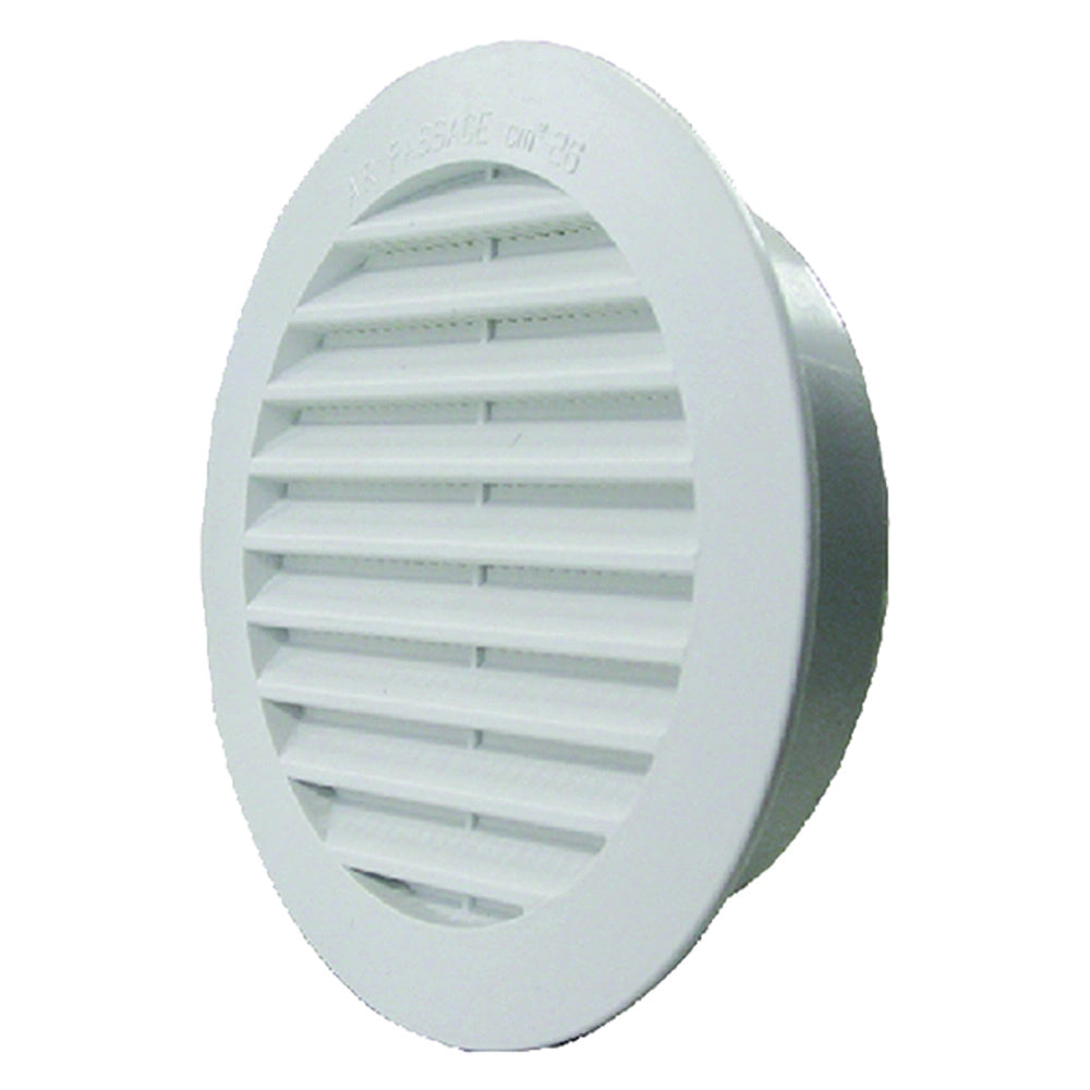 Griglia aerazione 8 cm in ABS bianco da incasso