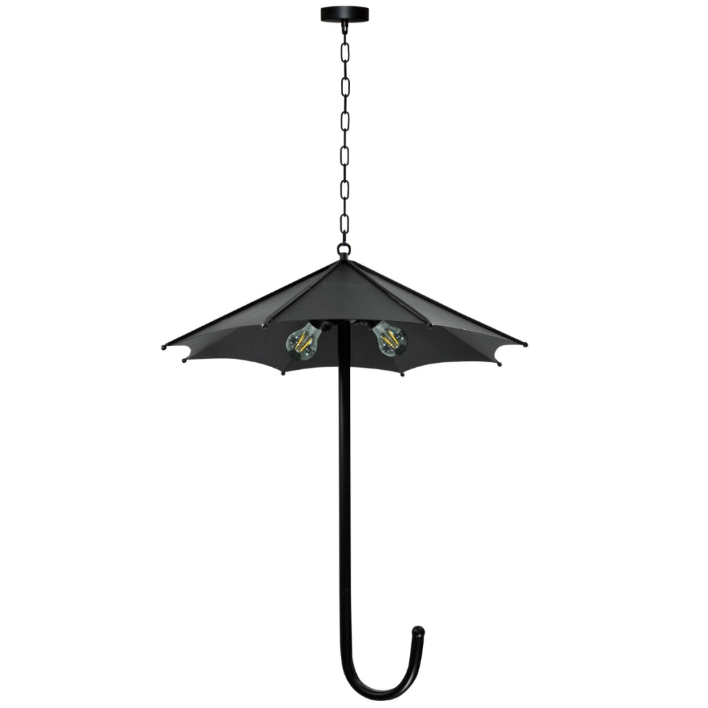 Lampadario Polux Parasol 3 luci E27 nero metallo Ø56