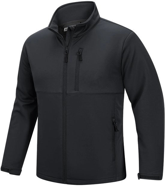 Giacca Softshell per Uomo - Impermeabile - Respirante - Giacca da Camper - Giacca da Ventosa - Giacca Leggera da Sport - Cerniere Regolabili - Giacca da Campeggio
