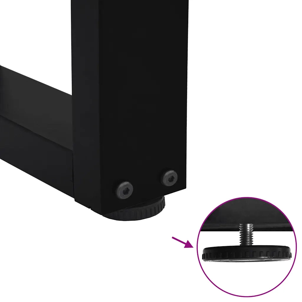 Gambe per Tavolino da Caffè a Forma di V 2 pz Nere 70x(30-31,3) cm Acciaio 4012616