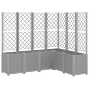 Fioriera | Cassetta per fiori | Vaso Giardino con Graticcio Grigio Chiaro 160x120x140 cm PP