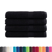 Asciugamani SOLUND 4 pz | Teli per bagno Neri 100x200 cm 600 g/m2