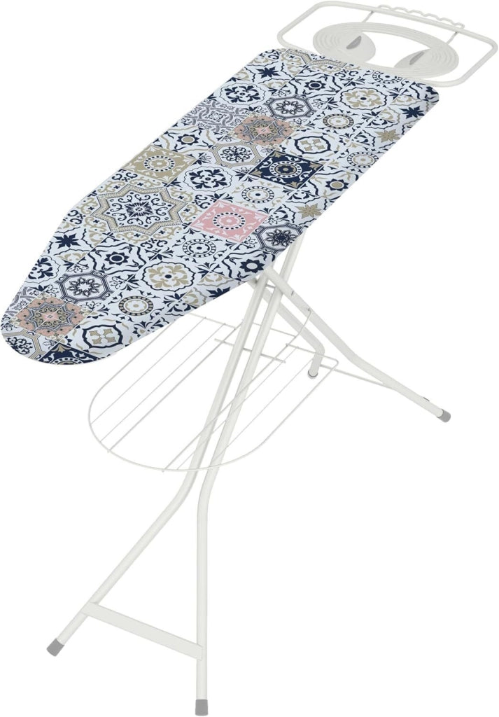 Colombo A122L16W Stella Asse da stiro pieghevole piano 120x40 cm altezza regolabile 95 cm porta caldaia 10 Kg struttura acciaio colore Bianco