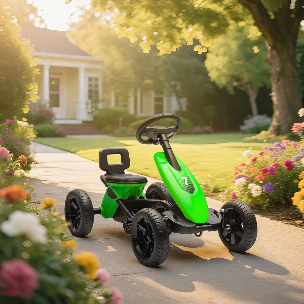 Go-kart a pedali per bambini 2-5 anni ¨C Xylo ¨C Ruote EVA silenziose verde