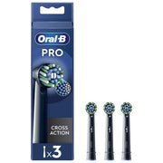 Oral-B Testine Di Ricambio Pro Cross Action Black, 3 Testine