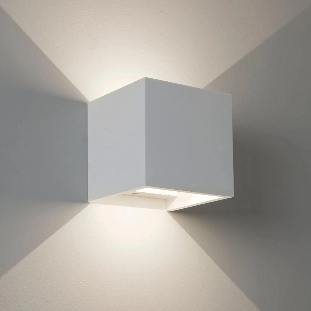 Applique LED cubo bianca da parete 12W IP65 – Luce calda, naturale o fredda – Up & down per esterno Colore della luce: Luce Naturale