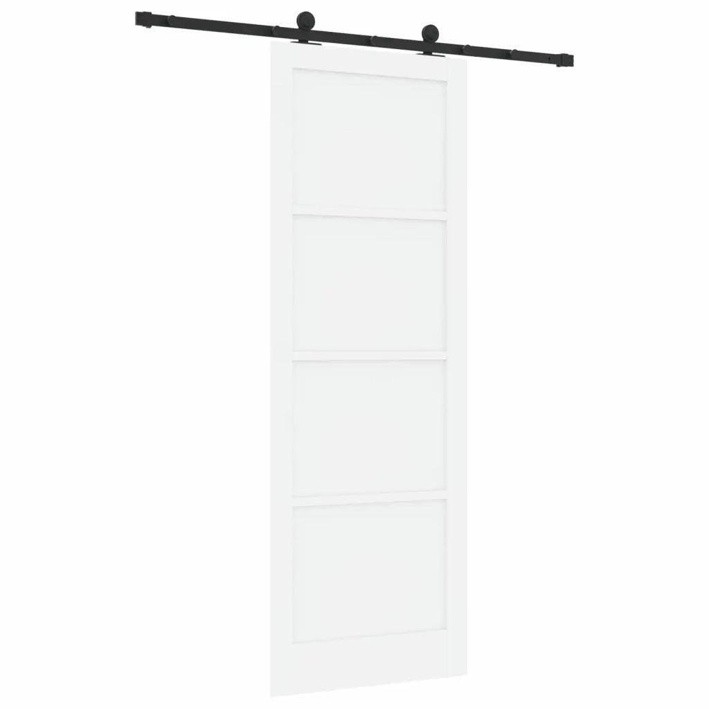 Porta scorrevole Bianco e Nero 83 x 232 cm 3445455